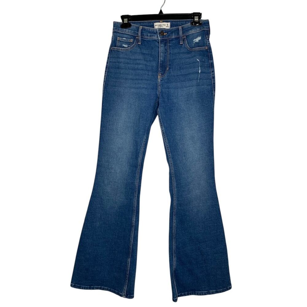 Abercrombie & Fitch The Flare Ultra High Rise Jeans Medium Wash Blue Size 26